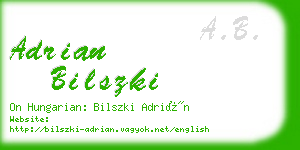 adrian bilszki business card